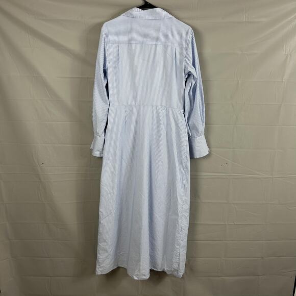 Simkhai Dress 12 Briar Wrap Effect Striped Maxi Shirt Belted Office Work Luxury - Picture 10 of 16